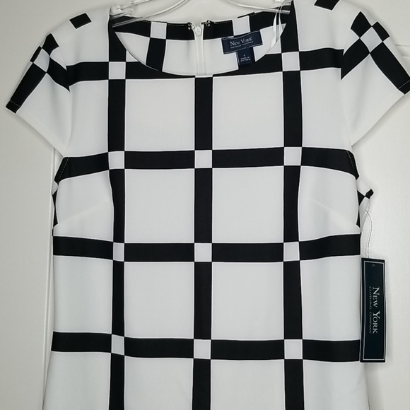 NYCC Black and Cream Block Dress - Picture 2 of 6